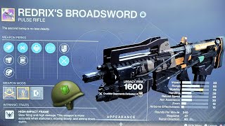 REDRIXS BROADSWORD Destiny 2 [upl. by Kaz]