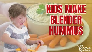 Easy Snacks for Kids Homemade Blender Hummus Recipe [upl. by Ael215]