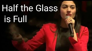 Muniba mazari  glass is half full  WhatsApp status [upl. by Tania537]