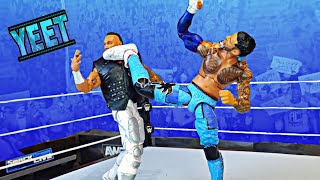 Jey Uso VS Damian Priest  WWE Action Figures match [upl. by Lledrev]