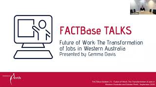 FACTBase Talks  The Transformation of Jobs in Western Australia and Greater Perth [upl. by Pravit]