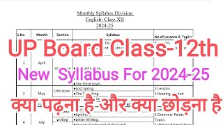 class 12 english grammar syllabus 202425 up board  english syllabus class 12 up board 202425 [upl. by Hodge123]