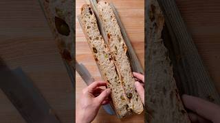 Sourdough baguettes… but twisted AND with olives 🫒  bread baking [upl. by Friederike]