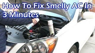 How to Fix Smelly AC in Your Car Like the Pro in 3 Minutes [upl. by Brainard]