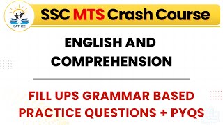 Fill ups Grammar Based Practice Questions  PYQs  ENGLISH  Day 37  SATHEE SSC [upl. by Green]