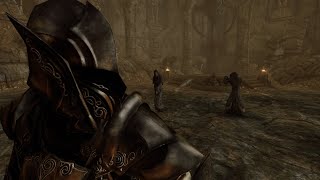 Ebony Warrior vs Greybeards  Skyrim [upl. by Nagram]