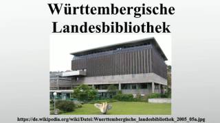 Württembergische Landesbibliothek [upl. by Elokkin15]