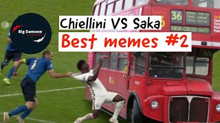 🤣 Chiellini VS Saka best MEMES compilation 2 EUROPEO 2021 [upl. by Attegroeg]