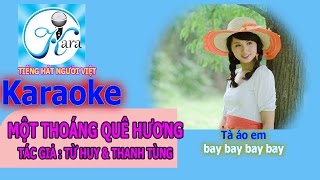 KARAOKE  một thoáng quê hương  tà áo em bay bay [upl. by Aidan]