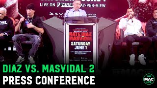 Nate Diaz vs Jorge Masvidal 2 Press Conference Full [upl. by Augustine]