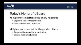 Nonprofit Board 101 [upl. by Yenatirb]