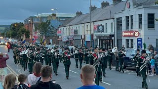 The Band Bugles and Pipes of the Royal Irish Regiment Newtownards Veterans Parade [upl. by Nakeber333]