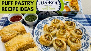 3 Puff Pastry Recipes  Quick amp Easy Appetizers I How to use Puff Pastry Sheet [upl. by Korey]