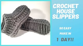 Crochet House Slippers [upl. by Odlopoel843]