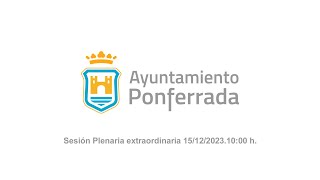 Sesión plenaria del Ayuntamiento de fecha 15122023 [upl. by Alohcin584]