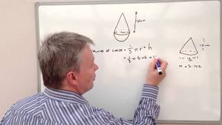 How to calculate the volume of a cone and hemisphere [upl. by Eikciv478]