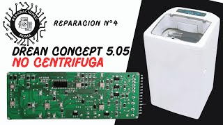 Lavarropas DREAN CONCEPT 505 no centrifuga no desagota SOLUCION reparacion de plaqueta [upl. by Sedlik]