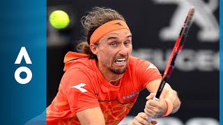 Alexandr Dolgopolov v Andreas HaiderMaurer match highlights 1R  Australian Open 2018 [upl. by Ozzie]