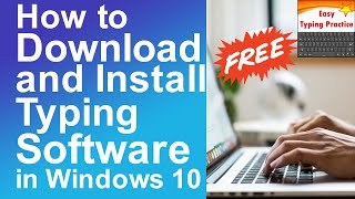 How to Download and install typing software in windows 10 free [upl. by Richy]