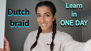 Beginners Guide to Dutch braiding your own hair [upl. by Ahders]