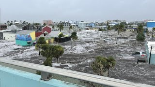 Florida becomes an ocean Tropical storm Debby brought flooding and huge waves to Fort Myers beach [upl. by Lenoil]