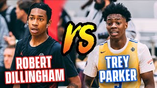 Robert Dillingham and Trey Parker GO AT IT in EYBL Matchup 👀🚨 [upl. by Ingelbert]