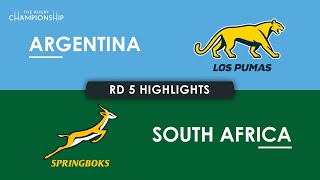 HIGHLIGHTS  ARGENTINA v SOUTH AFRICA  The Rugby Championship 2024 [upl. by Primaveria]