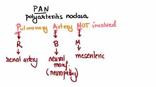 Polyarteritis nodosa PAN Mnemonic [upl. by Aipmylo]