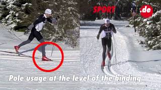 Crosscountry skiing technique Classic diagonal [upl. by Rennold]