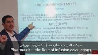 10 Pharmacokinetics Rate of Infusion calculations حركية الدواء حساب معدل التسريب الوريدي [upl. by Jolynn]