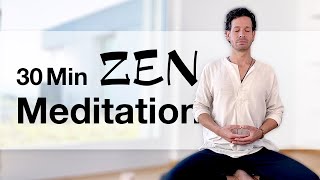 30 Min Accompanied Zen Meditation in Stillness  Zazen with IntroOutro [upl. by Alister]