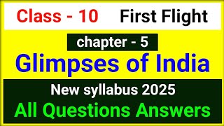 Glimpses of India question answer class 10 english first flight ch  5 [upl. by Stella]