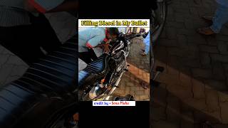 Filling ⛽😱 Diesel in My Bullet ☺️☺️ prank shorts bike rider ytshorts [upl. by Greenman]