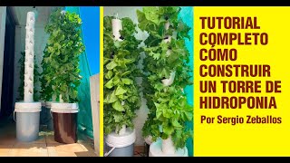 Tutorial construir torre Hidroponia casera en tubos PVC lechuga [upl. by Jenness]