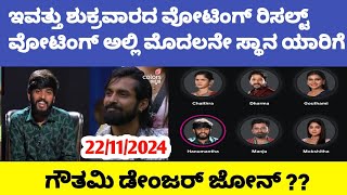 ಶುಕ್ರವಾರ ದ ವೋಟಿಂಗ್ ರಿಸಲ್ಟ್  ಮೊದಲನೇ ಸ್ಥಾನ ಯಾರು ಇದ್ದಾರೆ ಗೊತ್ತಾ   Big Boss Kannada 11 [upl. by Cynthla]