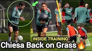 INSIDE TRAINING  Chiesa destroys Arnold Trent in Liverpool training today🔥 Liverpool training today [upl. by Dlarej]