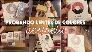 PROBANDO LENTES DE COLORES ✨👀 ICOICE HAUL amp TRY ON I [upl. by Marrissa]