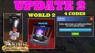 UPDATE 2 ANIME SIMULATOR CODES ROBLOX WORLD 2 CURSES [upl. by Joo189]