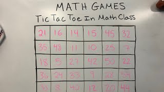 Math Tic Tac Toe Classroom Game Everyone Will Love [upl. by Nivk]