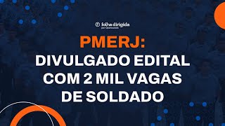 Saiu o edital concurso PMERJ 2023 com 2000 vagas para soldado Nível Médio aovivo [upl. by Refenej]