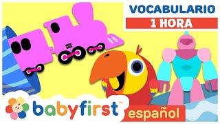 Primeras Palabras para Bebes en Español  Huevos Surpresas con Larry  1 hora  BabyFirst Español [upl. by Fatima]