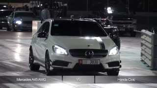 A45 AMG vs Honda Civic [upl. by Asta]