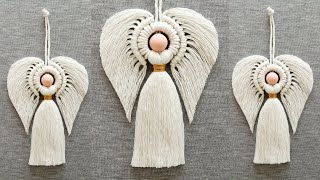 DIY ANGEL en MACRAME paso a paso  DIY Macrame Angel Tutorial Step by Step [upl. by Karyl381]