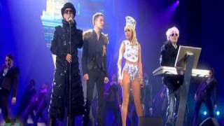 Pet Shop Boys ft Lady GaGa amp Brandon Flowers  2009 BRIT Awards Perfomance [upl. by Siffre]