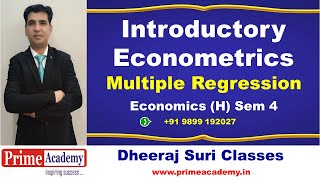 Multiple Regression PYQ Introductory Econometrics Economics H Semester 4 [upl. by Hsenid]