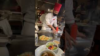 Chef Does Magic Trick With Eggs on Teppanyaki Grill  1208708 [upl. by Morgenthaler]