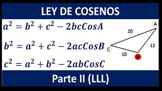 LEY DE COSENOS EJEMPLO 1  En el Triángulo ABC a15cm c18cm y ∡𝐵70° calcula los lados y an [upl. by Scarface938]