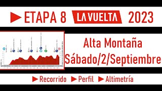 Etapa 8 VUELTA a ESPAÑA 2023 Recorrido Perfil y Altimetría [upl. by Courtland]