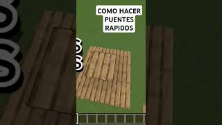 COMO HACER PUENTES RÁPIDOS minecraft skywars minecrafttutorial [upl. by Anirbaz]