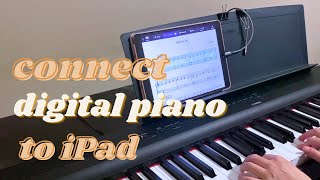 How to Connect a Digital Piano to iPad to Learn to Play the Piano with Simply Piano Piano Academy [upl. by Aimil]